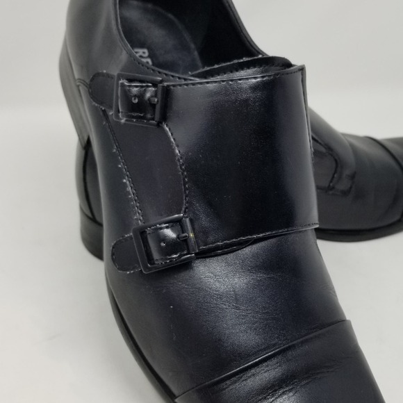 REACTION Kenneth Cole Black Leather Men's Dress Shoes Style 20724 Size 11 - Picture 3 of 12
